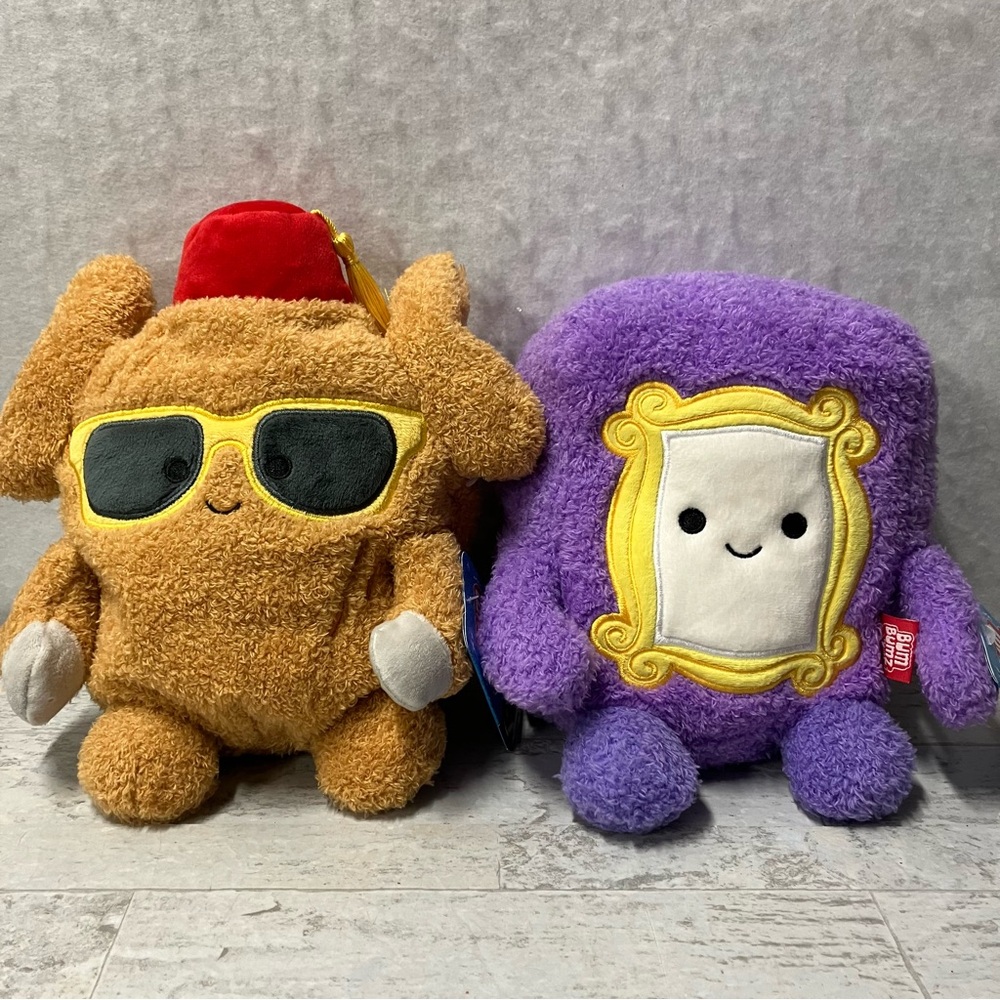 Bum Bumz FRIENDS Plush Set Peephole & Turkey Head  New With Tags